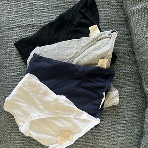 Black and Gray V-Neck T-Shirts